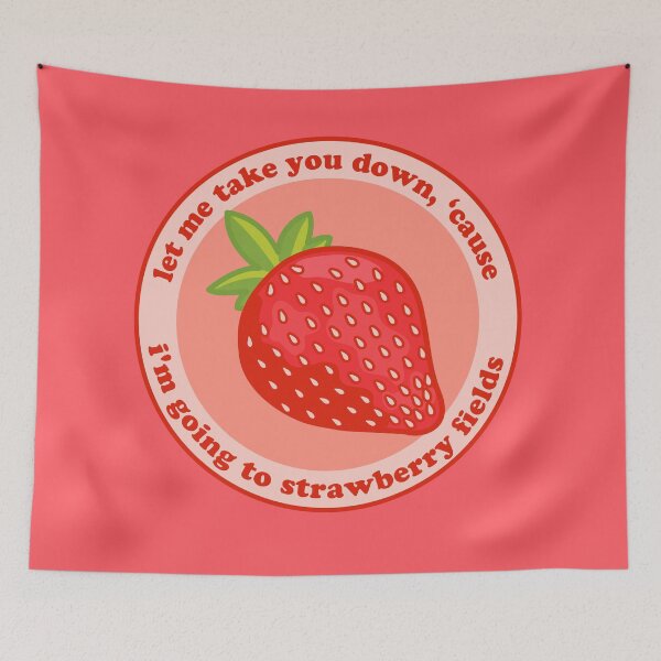 Item preview, strawberry fields forever badge designed and sold by prismatic paper co.