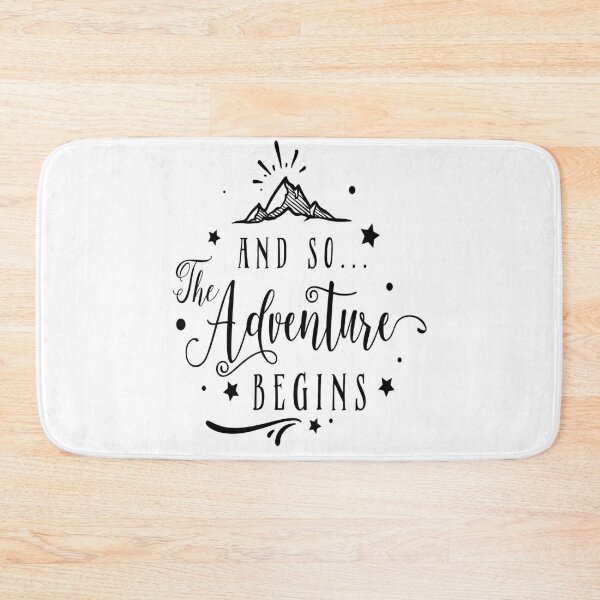 And So The Adventure Begins, Wedding, Engagement, Travel Bath Mat