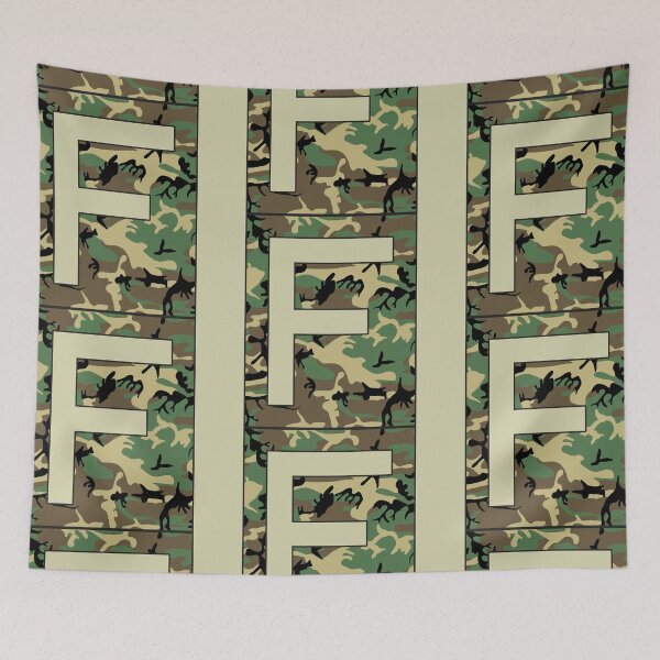 Item preview, Letter "F" Military Camo Stencil font designed and sold by 65 MCMLXV.