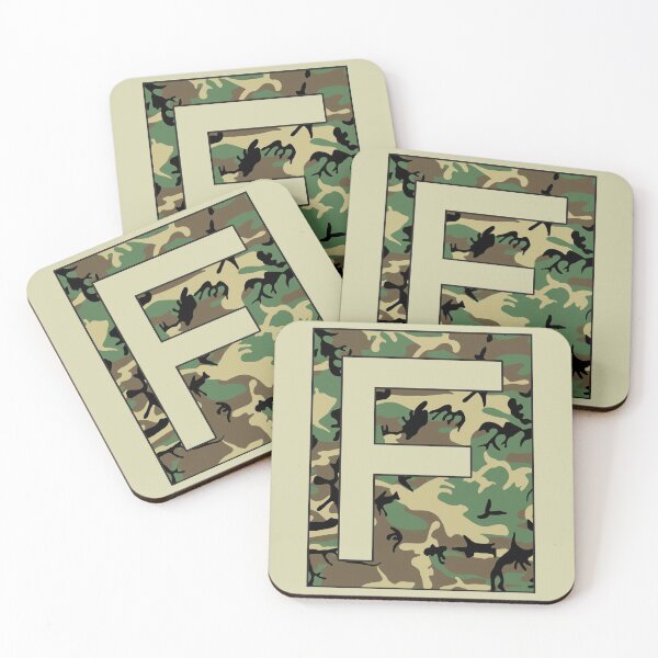 Item preview, Letter "F" Military Camo Stencil font designed and sold by 65 MCMLXV.