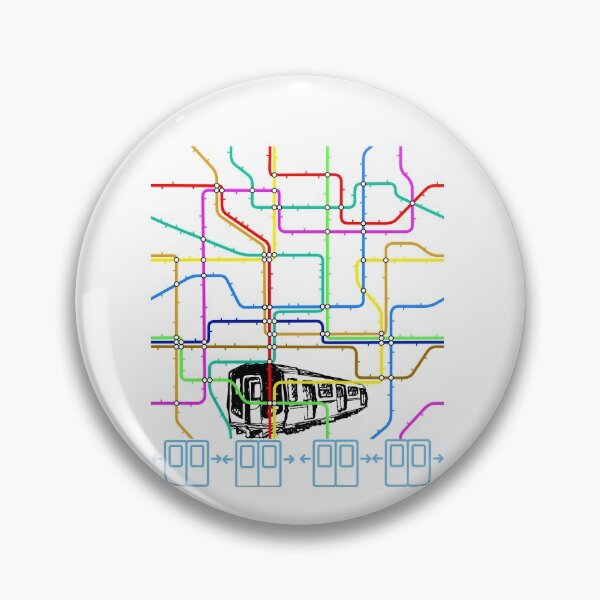 Item preview, Colorful Subway Map designed and sold by stadia-60-west.