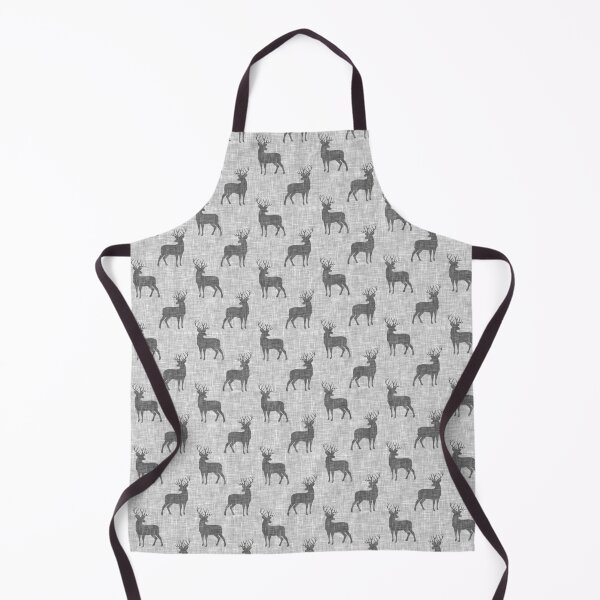 bucks on grey Apron