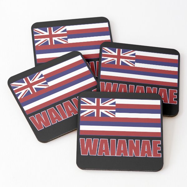 Item preview, WAIANAE Hawaii Hawaiian Flag, Hawaii 96792 designed and sold by LocalKineStuffs.