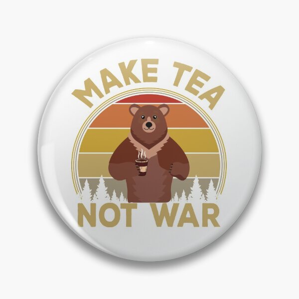 Item preview, Make Tea Not War Cute vintage Bear designed and sold by totorino23.