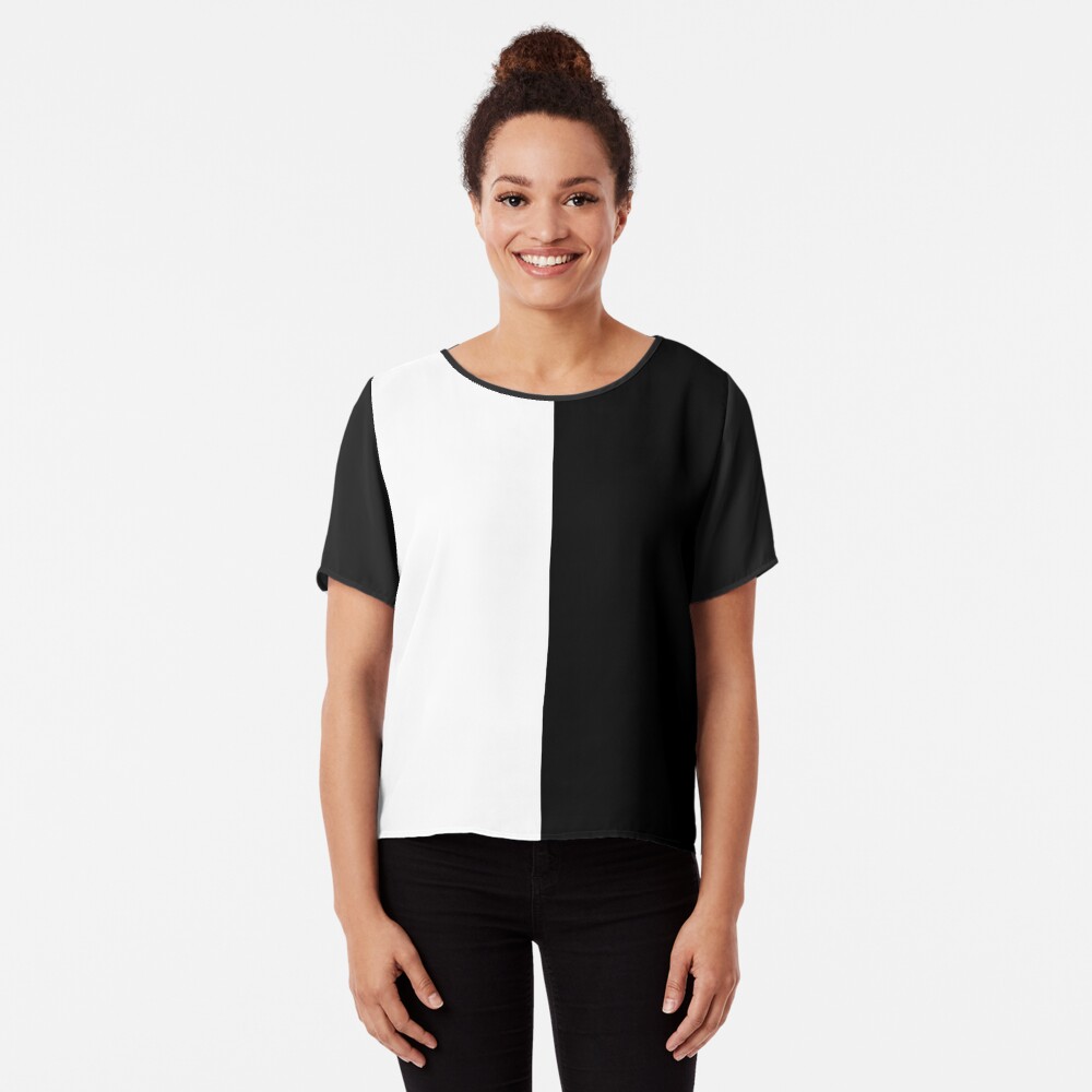 Half White Half Black T Shirt By Teehowa Redbubble