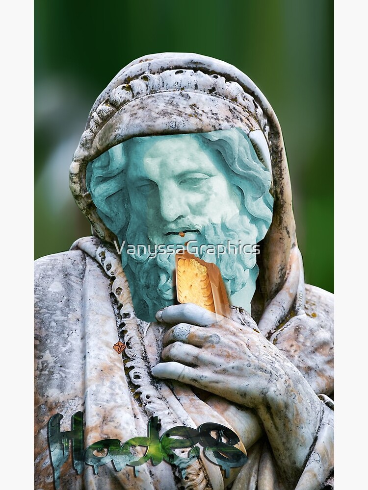 "Greek God Hades Eating Biscuits (design by AliceCCI)" Poster for Sale