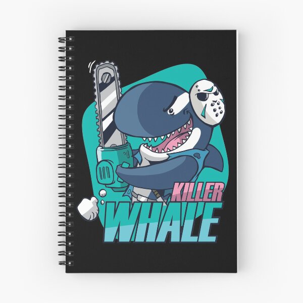 Item preview, Funny Killer Whale with a Chainsaw and a Hockey Mask designed and sold by CoolSilhouettes.
