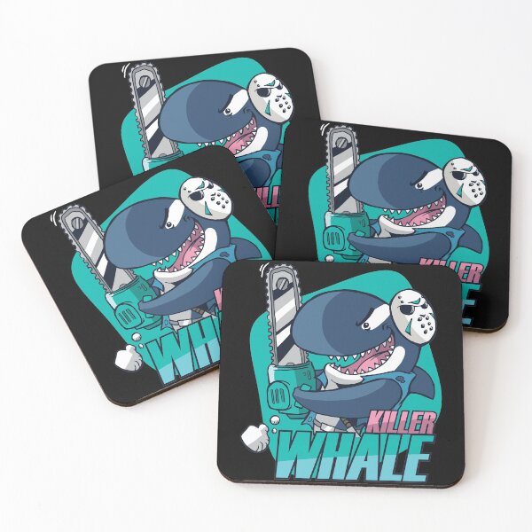 Item preview, Funny Killer Whale with a Chainsaw and a Hockey Mask designed and sold by CoolSilhouettes.