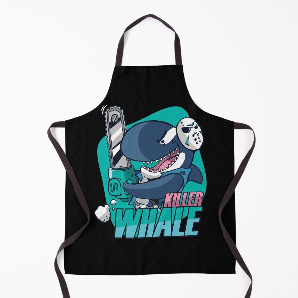 Item preview, Funny Killer Whale with a Chainsaw and a Hockey Mask designed and sold by CoolSilhouettes.