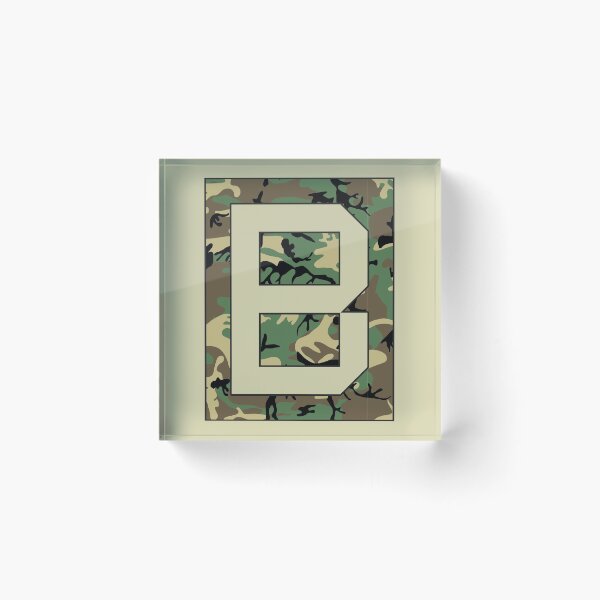 Item preview, Letter "B" Military Camo Stencil font designed and sold by 65 MCMLXV.