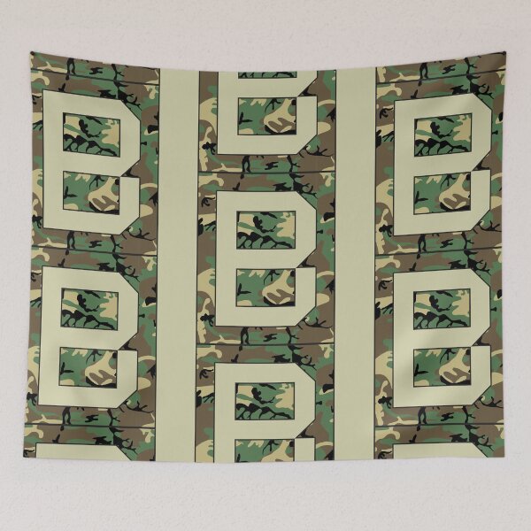 Item preview, Letter "B" Military Camo Stencil font designed and sold by 65 MCMLXV.