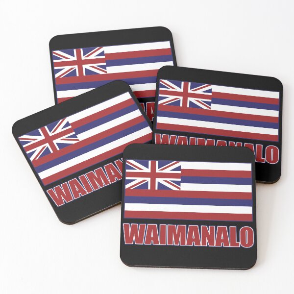Item preview, WAIMANALO Hawaiian Flag, Hawaii 96795 designed and sold by LocalKineStuffs.