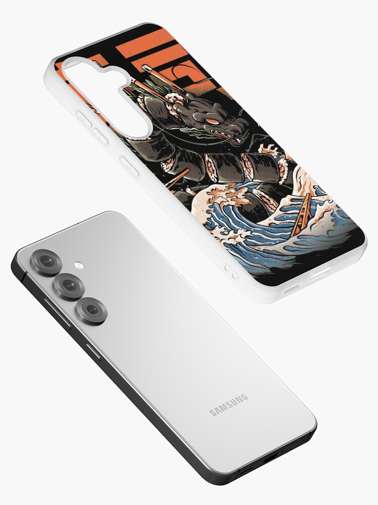 Thumbnail 2 of 4, Samsung Galaxy Phone Case, The Black Sushi Dragon designed and sold by ilustrata.