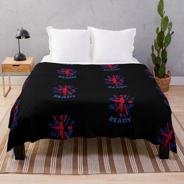 Rangers Ready Union Lion Print Throw Blanket