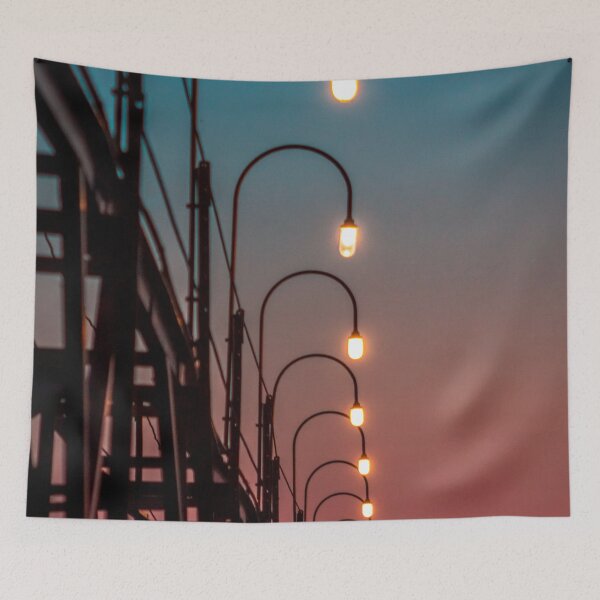 Item preview, Guiding light along a pier during Blue Hour designed and sold by Michael Deemer.