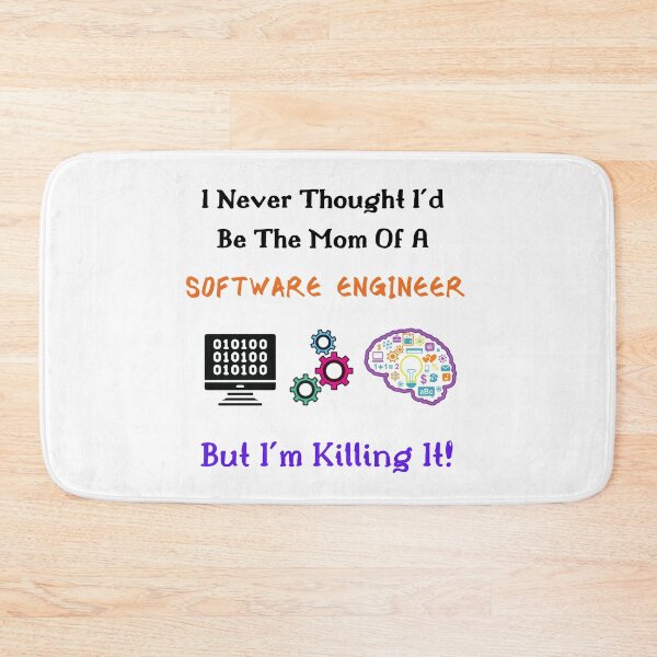 Item preview, Mom Of A Software Engineer-Black Text designed and sold by Trendi61.