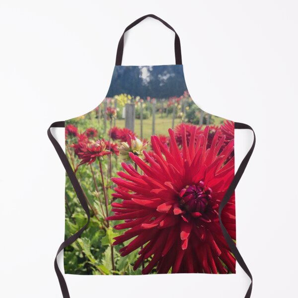 Item preview, Crimson Red Cactus Dahlia Flowers Double Blooms 077 designed and sold by Bees-n-Flowers.
