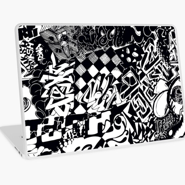 Laptop Folie Graffiti Totenkopf - TenStickers