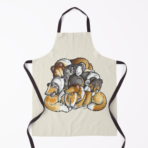 Item preview, Rough Collie - sleeping pile cartoon designed and sold by animalartbyjess.