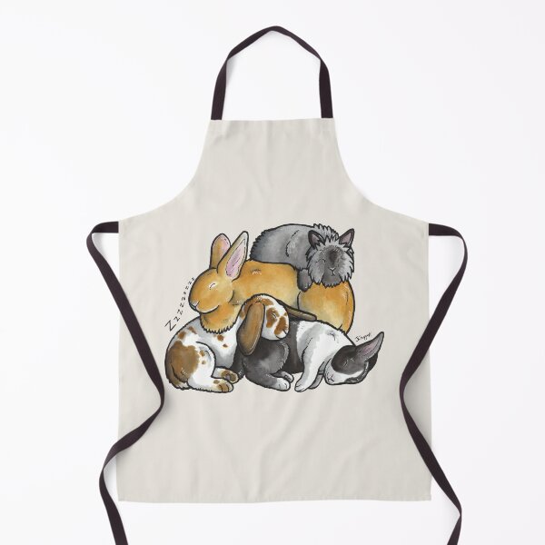 Item preview, Sleeping pile of pet rabbits designed and sold by animalartbyjess.
