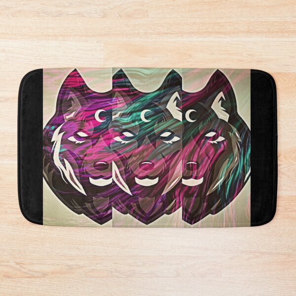 Item preview, Multicoloured wolf with abstract background designed and sold by Simi2020.