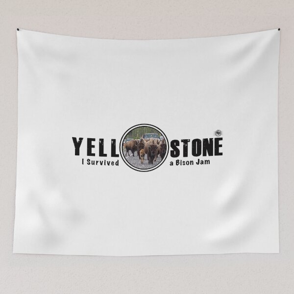Item preview, I Survived a Bison Jam, Yellowstone National Park - bison designed and sold by SmyrnaBuffalo.