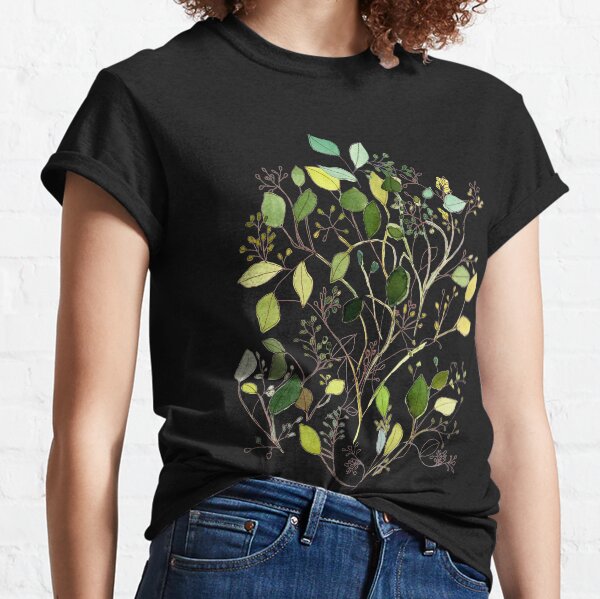 Eucalyptus greenery watercolor Classic T-Shirt