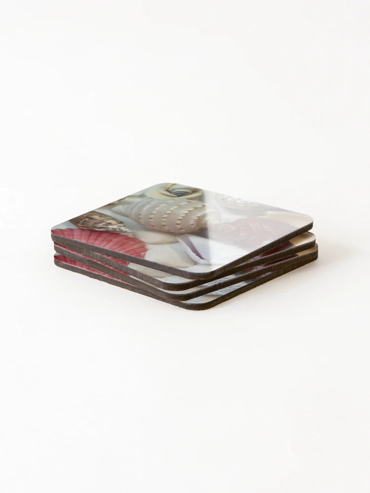 Thumbnail 4 of 5, Coasters (Set of 4), Colorful Sea Shell Collection designed and sold by StudioKDesign.