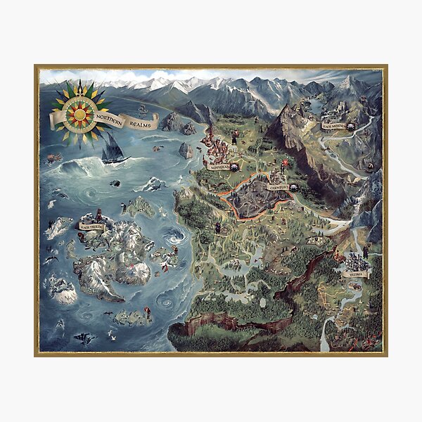 Witcher map I Photographic Print