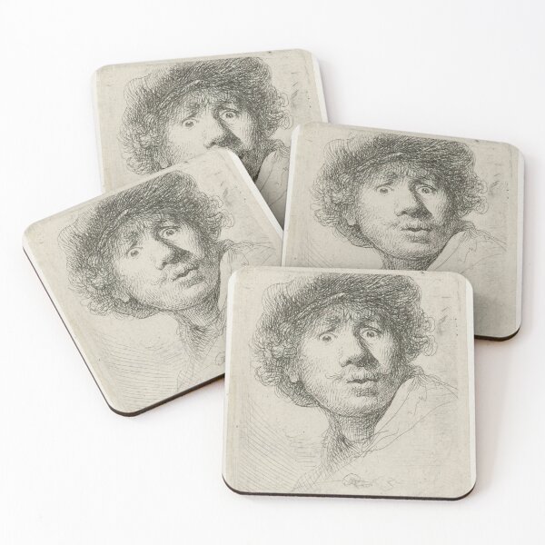 Item preview, Rembrandt - Self-portrait with Beret, Wide Eyed - BigArt designed and sold by BigArt.