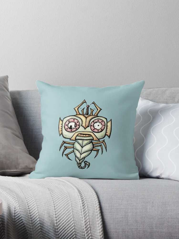 Thumbnail 1 of 4, Pillow, Fish Bug Bot designed and sold by plotDriving-NPC.