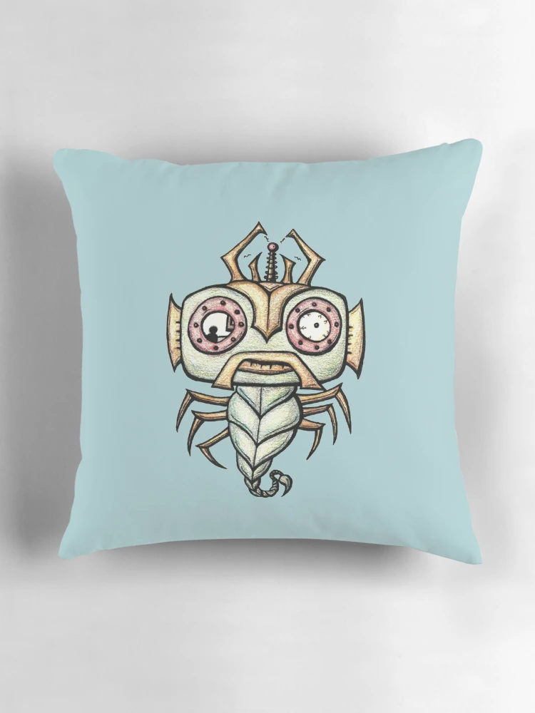 Thumbnail 3 of 4, Pillow, Fish Bug Bot designed and sold by plotDriving-NPC.