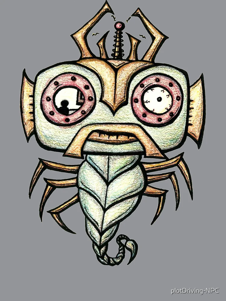 Imagen 7 de 7, Camiseta oversize con la obra Pez Insecto Bot, diseñada y vendida por plotDriving-NPC.