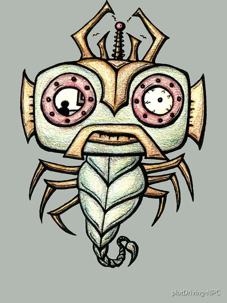 Imagen 4 de 4, Camiseta holgada boxy con la obra Pez Insecto Bot, diseñada y vendida por plotDriving-NPC.