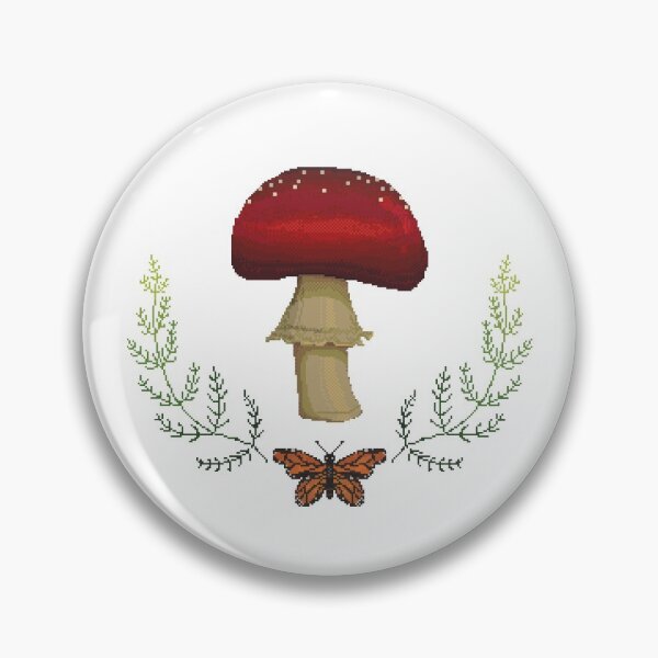 Artikelvorschau, Fly Agaric Butterfly Pixel Grafik entworfen und verkauft von Chillcrafting.