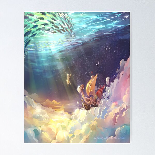 D7] One Piece the going merry ship head Poster for Sale by