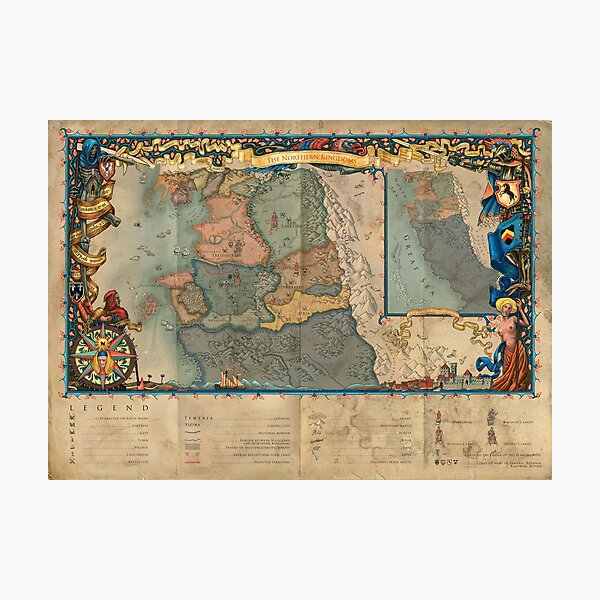 Witcher map II Photographic Print