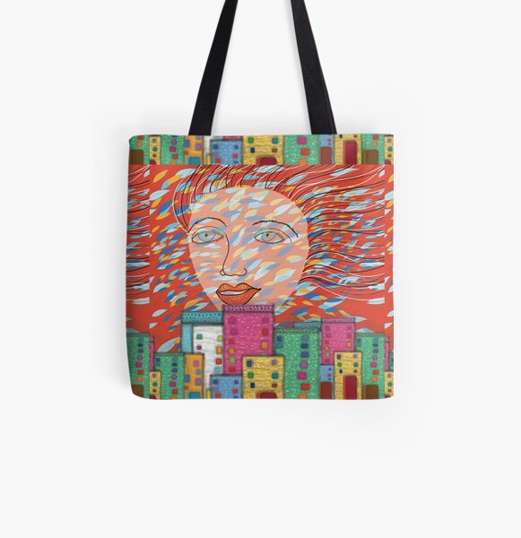 El espíritu del otoño Bolsa estampada de tela
