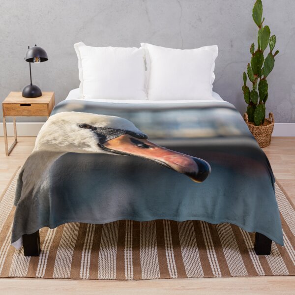 Item preview, Close up portrait of great white swan designed and sold by brambillasimone.