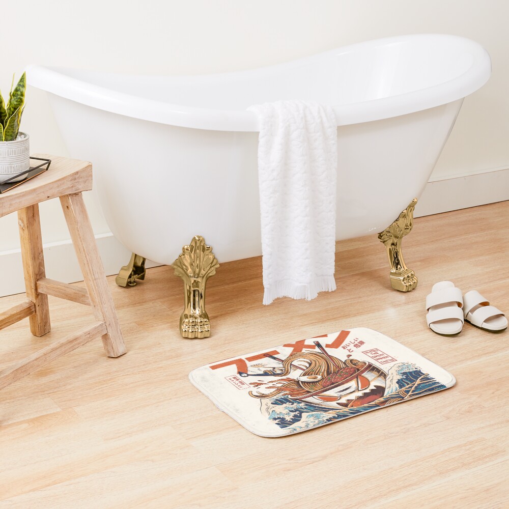 The Great Ramen off Kanagawa Bath Mat