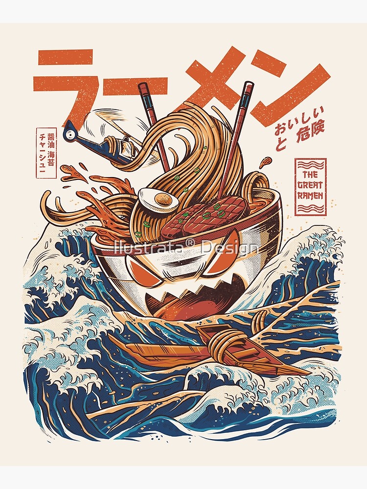 The Great Ramen off Kanagawa by ilustrata