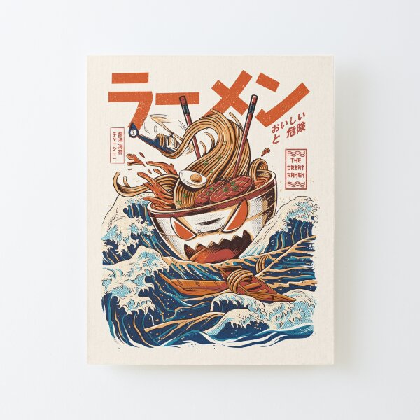 The Great Ramen off Kanagawa Canvas Mounted Print