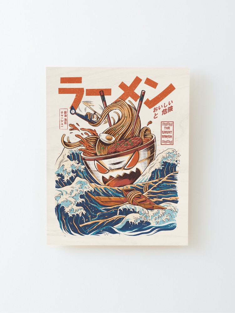 Alternate view of The Great Ramen off Kanagawa Mounted Print