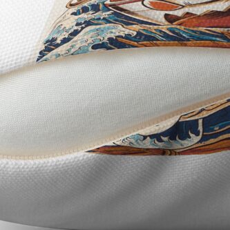 Alternate view of The Great Ramen off Kanagawa Throw Pillow
