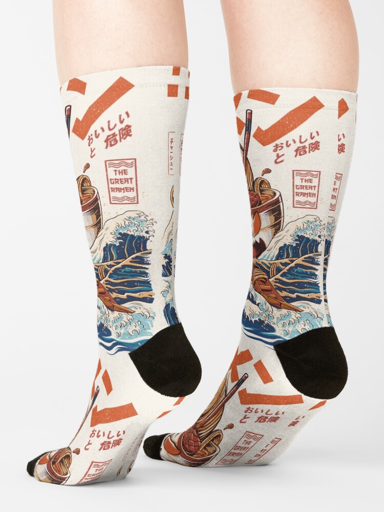 Alternate view of The Great Ramen off Kanagawa Socks