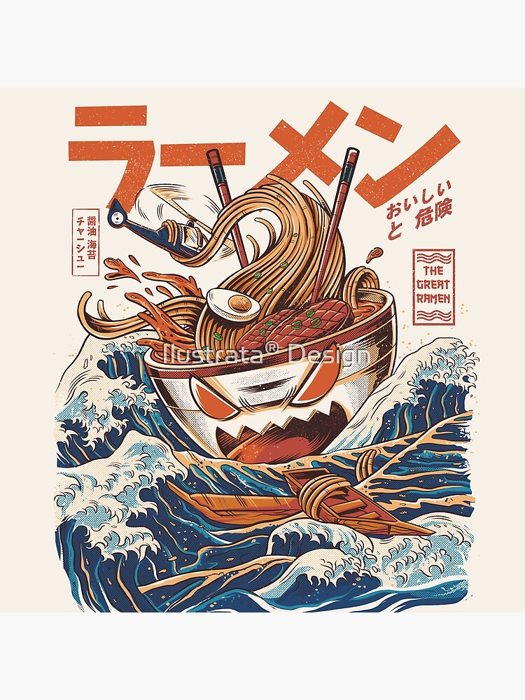 The Great Ramen off Kanagawa by ilustrata