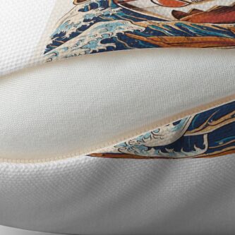 Alternate view of The Great Ramen off Kanagawa Floor Pillow
