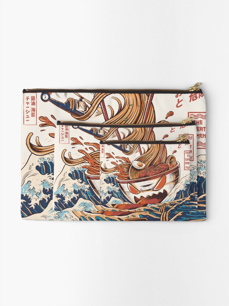Thumbnail 2 of 4, Zipper Pouch, The Great Ramen off Kanagawa designed and sold by Ilustrata Design.