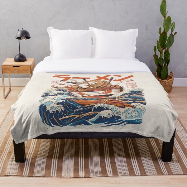 The Great Ramen off Kanagawa Throw Blanket