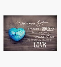 Broken Heart Full of Love Photographic Print